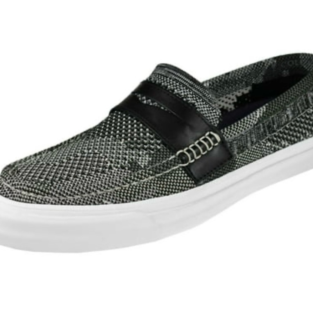 Cole Haan Mens Pinch Weekender Boat Shoes Slip On Black White Size 10